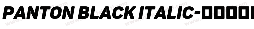 Panton Black italic字体转换